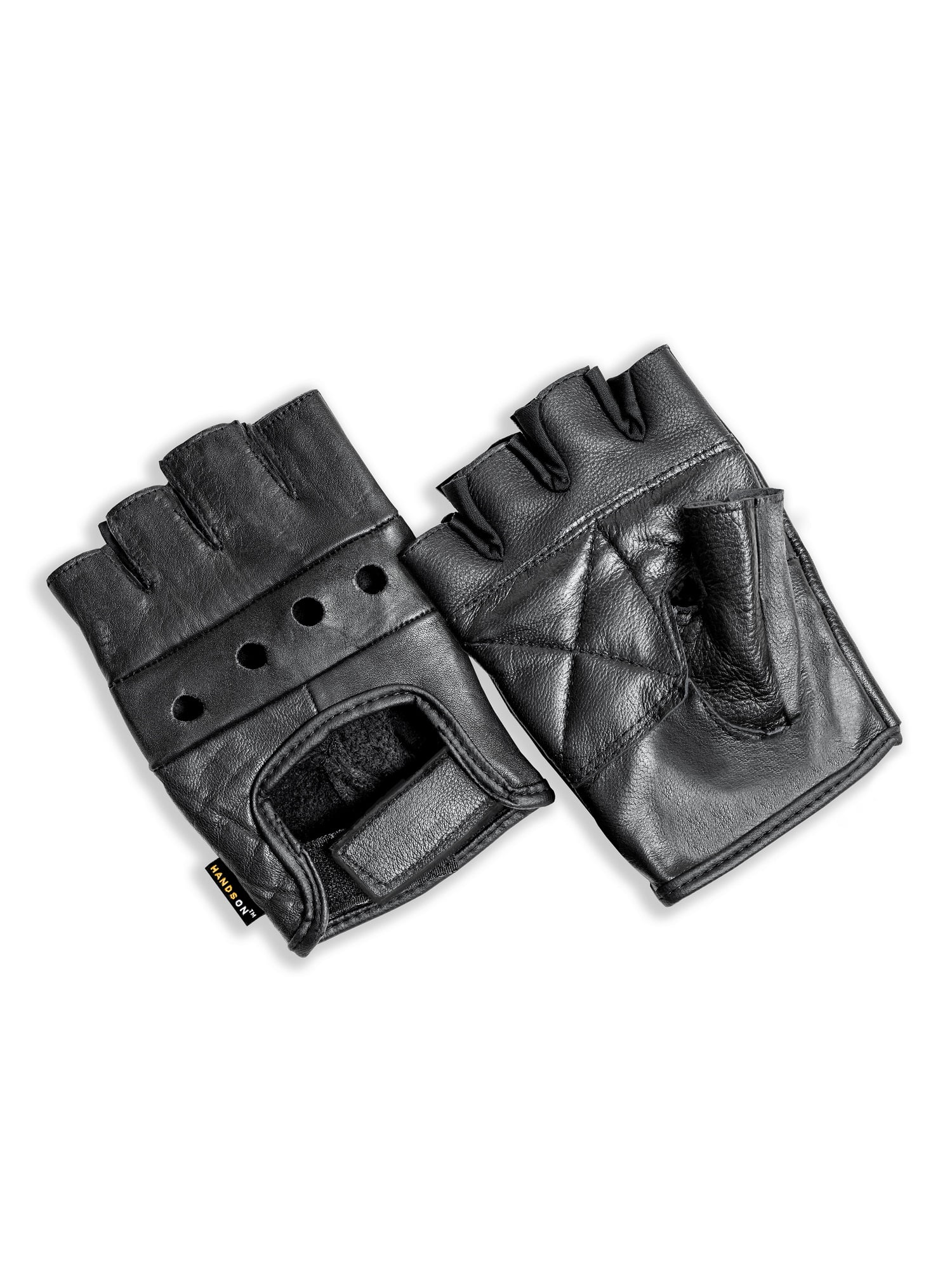 Shop Generic Leather Half Finger Gloves Mesh Fingerless Gloves