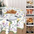 thumbnail image 4 of Spring Summer Tablecloth Round 60 Inch Floral Tablecloth Rustic Fabric Washable Flower Table Cloth for Kitchen Dinner Room Holiday Picnic Party Camping Patio Indoor Outdoor Decor, 4 of 6