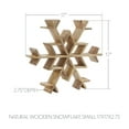 thumbnail image 2 of VHC Brands Natural Wooden Snowflake Small 17x17x2.75, 2 of 4