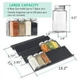 thumbnail image 6 of 4-Tier Drawer Spice Organizer Acrylic Spice Rack Tray Seasoning Bottle Storage Rack Kitchen Drawer Organizer Black, 6 of 7