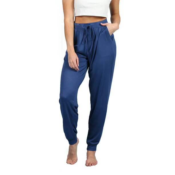 Doublju Women's Elastic Waist Fashion Jogger Pants (Plus Size Available ...