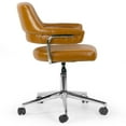 thumbnail image 3 of Avery Cappuccino Faux Leather Adjustable Height Swivel Office Chair with Arms, 3 of 5