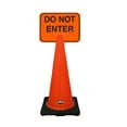 thumbnail image 1 of RK-Safety 28" Orange Cone, Black base without Reflective Tape, Plus Cone Sign 28 "Do Not Enter", (Cone-8 ea + Cone Sign-8 ea), 1 of 2