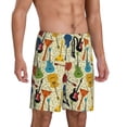 thumbnail image 2 of Honeii Different Kind Of Guitars Print Men's Pajama Sleepwear Shorts - a comfy pajama bottom and lounge short for Relaxed Home Wear-3X-Large, 2 of 6