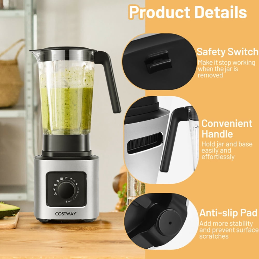 Resenkos 1500W 5-Speed Countertop Smoothie Blender with 5 Presets and 68oz Tritan Jar-Silver, Beer Tower Dispenser Drink Dispenser for Kitchen Party