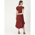 thumbnail image 2 of Moomaya Printed Viscose Front Slit Ruffle Dress, Summer Resort Wear Women Clothing, 2 of 8