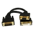 thumbnail image 1 of StarTech.com 8 in Splitter DDVI D DVI9 I I DVI-I 8in V vers et VGA Wyse Compatible, DVI Video Splitter Cable for Dual Monitor Setup (2030202L) - DVI Splitter - (M) vers HD-15 (VGA), DVI-D (F) - - Noir, 1 of 4