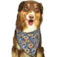 thumbnail image 5 of Dog Bandanas, Skull daisy yellow blue Adjustable Dog Scarf Triangle Bib Handkerchief Accessories for Small Medium Large Dogs, Cats, Pets, 5 of 6