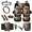 Autumn Deer Forest, variant on HUIACONG Car Accessories Full Set, with Mirror Sleeve For Cars Car Armrest Cover, 14 Pack Breathable Suitable for Auto Vans