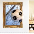 thumbnail image 1 of Adhesivos de pared 3D con forma de balón de fútbol autoadhesivo extraíble de PVC, 1 of 2