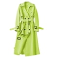 thumbnail image 1 of Soki Women's Long Double-Breasted Trench Coat Fall Winter Jacket with Belt, 1 of 5