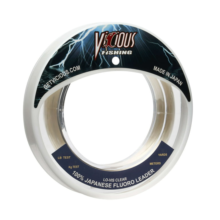 Vicious Fishing 100% Fluorocarbon Leader - 80LB, 33 Yards :  Sports & Outdoors
