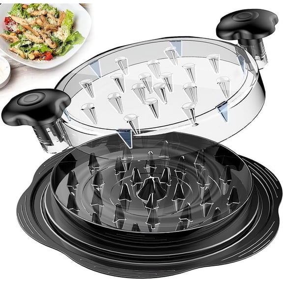 Chicken Shredder Large Chicken Breast Shredder Tool Twist with Brush, Visible Meat Shredder Machine, Anti-Slip Strip, Ergonomic Handle, BPA Free, Suitable for Pork Beef Chicken