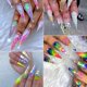 thumbnail image 2 of Pegatinas para uñas con reflejos de llama, 16 unidades, calcomanías holográficas para decoración de uñas con llama de fuego, vinilos 3D, plantilla para uñas, cinta adhesiva para manicura, láminas adh Namotu WMZL-1431, 2 of 7