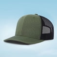 thumbnail image 2 of Womens Hats Classic Structured Trucker Snapback Baseball Cap for Men Adjustable Flat Brim Solid Color Mesh Hat, 2 of 3