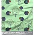 thumbnail image 1 of Soimoi Poly Georgette Fabric Tree & Sheep Animal Printed Craft Fabric by The Yard 42 Inch Wide, 1 of 3