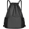 thumbnail image 1 of Bolsas con cordón. Bolsa de gimnasio impermeable con cordón de 20 l. Saco de natación negro Pe, 1 of 5