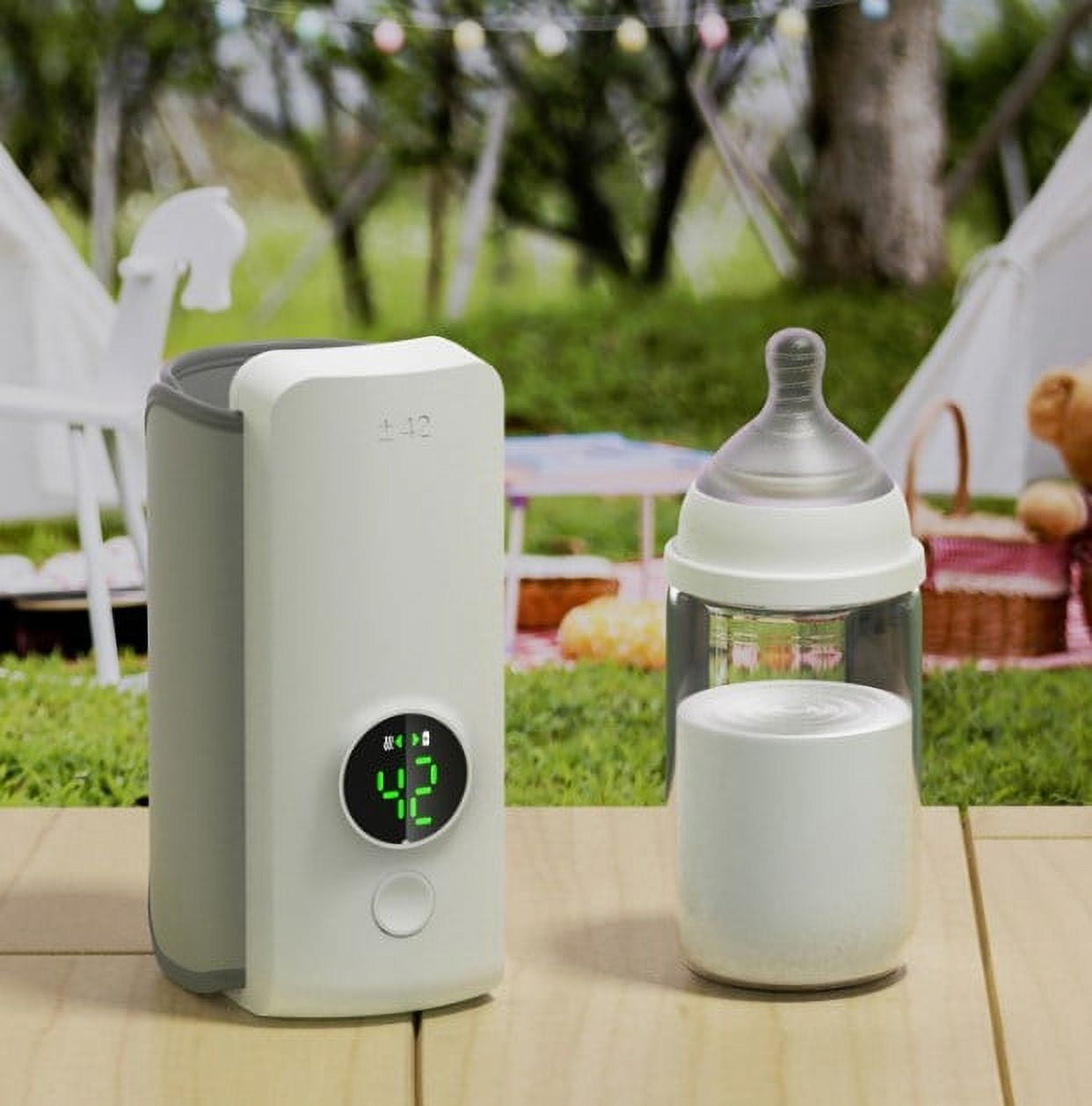 Gnmfd Portable Wireless Baby Bottle Warmer USB Rechargeable Milk Heating Bag, Constant Temperature Insulated Sleeve For Travel, Nursing Mothers Bottle Warmer For Home Car