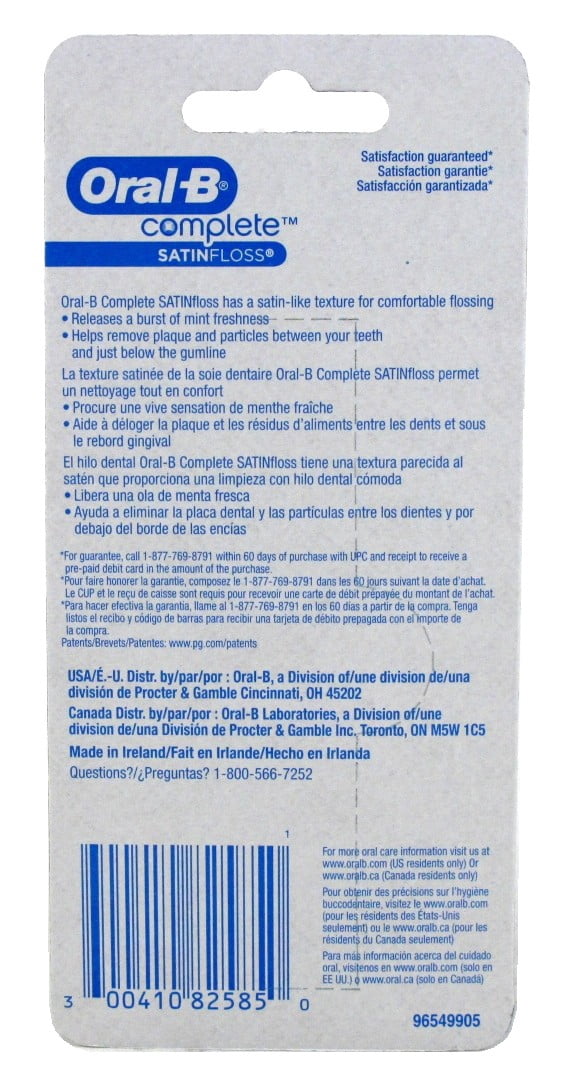Oral-B 54 Yards Floss Satin Mint Twin Pack (6 Pack)