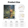 thumbnail image 2 of KLL Peaceful Deer Lily Pond Print Canvas Wall Art, Canvas Painting Prints Canvas Art Wall Decor Home Decoration for Living Room Bedroom Office, 2 of 6