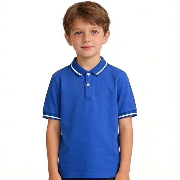 WELOIJEVBE Kids Boy's Short Sleeve Polo Shirts Summer Golf Shirt School Uniform Classic Collared Neck Polo Shirts for Boys 5-6 Years Boy Shirts