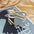 thumbnail image 2 of Brazalete abierto con diseño de serpiente y espiral de Cleopatra de Egipto, 2 of 5