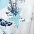 thumbnail image 3 of Coastal Nautical Curtains Blue And White Beach Sea Starfish Seashell Light Blocking Curtains Ocean Theme Coral Print Window Drapes Decor For Living Room Bedroom Nursery 53"W x 63"L (Pack of 2), 3 of 6