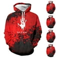 thumbnail image 5 of DHFJKG Men's Halloween Hoodies Loose Fit Palm Printed Hooded Sweatshirt Long Sleeve Pocket Hoodie With Drawstring Fall Winter Sports Casual Pullover Soft Tops, 5 of 6