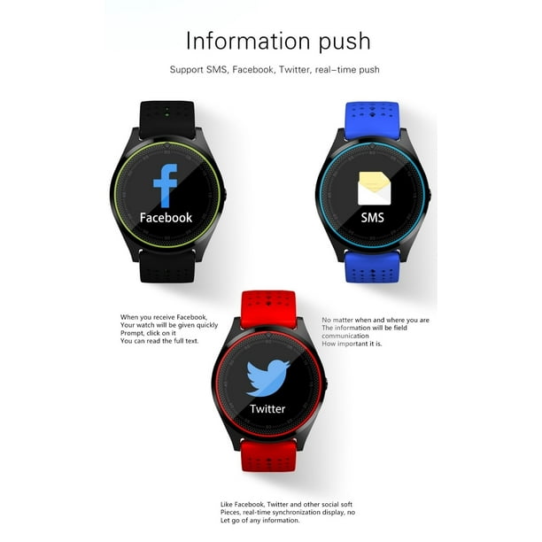 V9 Smart Watch Android Men Women with Camera Bluetooth Smartwatch Walmart