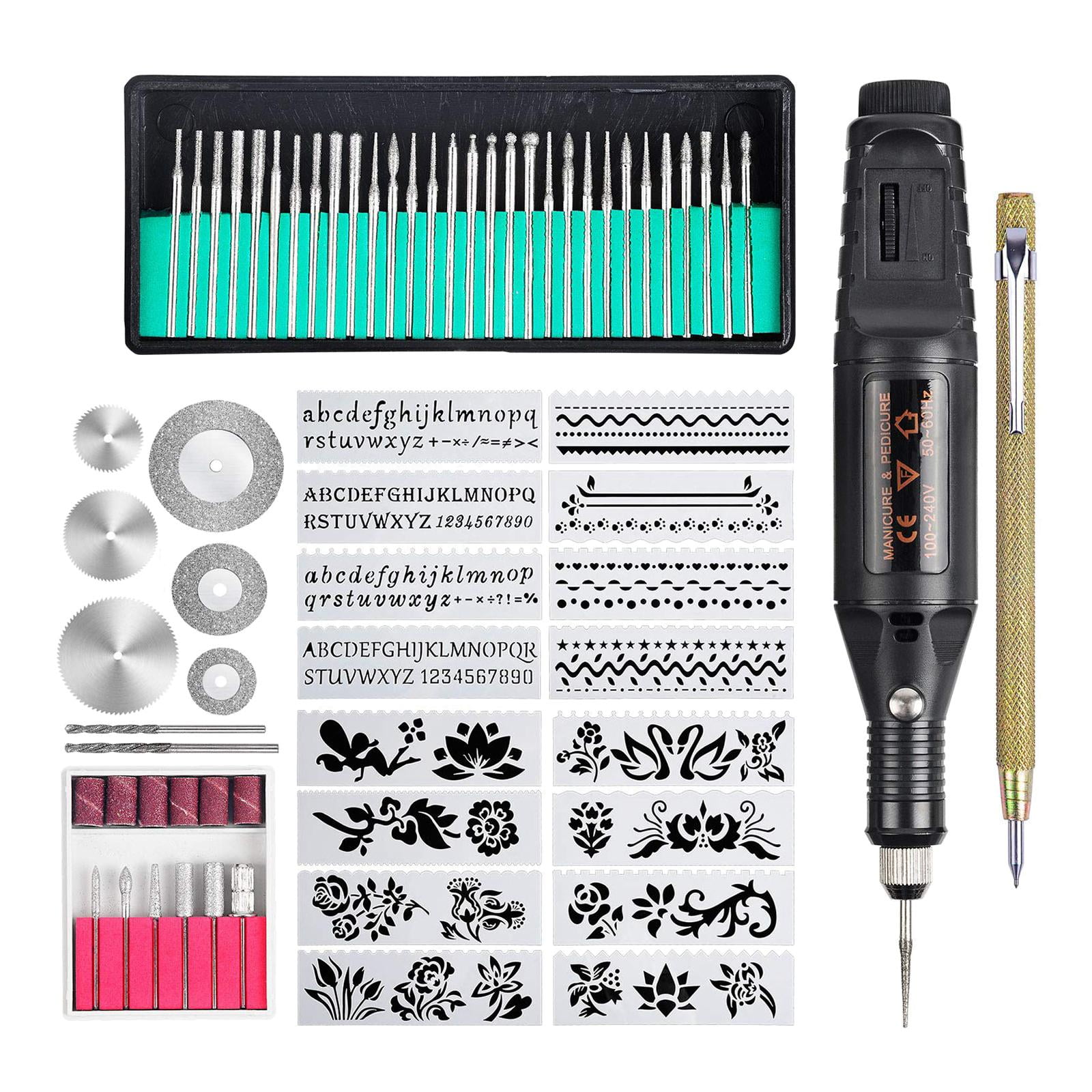 Nishiyuenyi 1 Set Engraving Tool Kit, Electric Micro Engraver Carving Etching Pen for