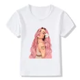 thumbnail image 3 of Camiseta de moda para niña, camiseta de algodón con estampado de Karol G Bichota, ropa para niños, camisetas de verano para bebés, 3 of 5