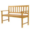 thumbnail image 4 of SalmonMore 44in Outdoor Patio Wooden Bench Teak Color, 4 of 11