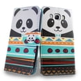 thumbnail image 3 of for 5.5" Samsung Galaxy J7 2016 Case Phone Case Mosaic Grip Grained Wallet Hybrid Kick stand Purse Screen Flip Cover Panda, 3 of 4