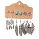 thumbnail image 1 of Pendientes de estilo bohemio Qarigey 3 pares joyería colgante, 1 of 5