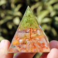 thumbnail image 1 of Mini pirámide de cristal natural, generador de energía, cuarzo, amatista, curación espiritual, cristal, chakra, pirámide de resina, 1 of 6