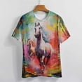 thumbnail image 4 of Cool Horse T-Shirts Casual T-Shirt Short Sleeve Women Trendy Tshirt Beach Custom Tops, 4 of 5
