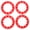 Red, variant on Riousery 4pcs ATV Wheel Hub Trim Anti Scratch Universal Plastic Go Kart Wheel Rim Hub Protection Cover for 7 Inch Tires (17.78 cm) Blue Replacement Accessories