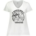 thumbnail image 3 of Inktastic Summer Vacation Mode St. Augustine Beach Florida Women's Plus Size V-Neck T-Shirt, 3 of 5