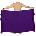 thumbnail image 4 of HAPPY BAY Men's Pareo Regular Swimsuits Sarong Long Swim Beach Wrap One Size Violet, Solid Summer Vacation Aloha, 4 of 4