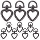thumbnail image 1 of GOOHOCHY 10 mosquetones de metal con forma de corazón, hebilla de gancho para joyería DIY, cierre de resorte de metal, gancho de clip a presión con forma de corazón., 1 of 7