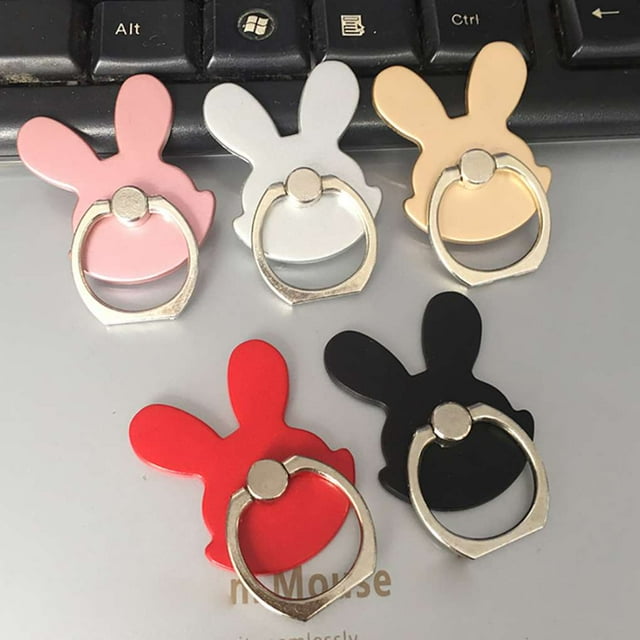 Rabbit Bunny Phone Stand Tablets Hand Grip Kickstand Aluminum ;Phone ring holder Alloy 360 Rotation Phone Ring Holder