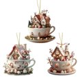 thumbnail image 1 of 3pcs Pascua Coffee Ta Mug Ornament Accesorios Mochila, 1 of 8
