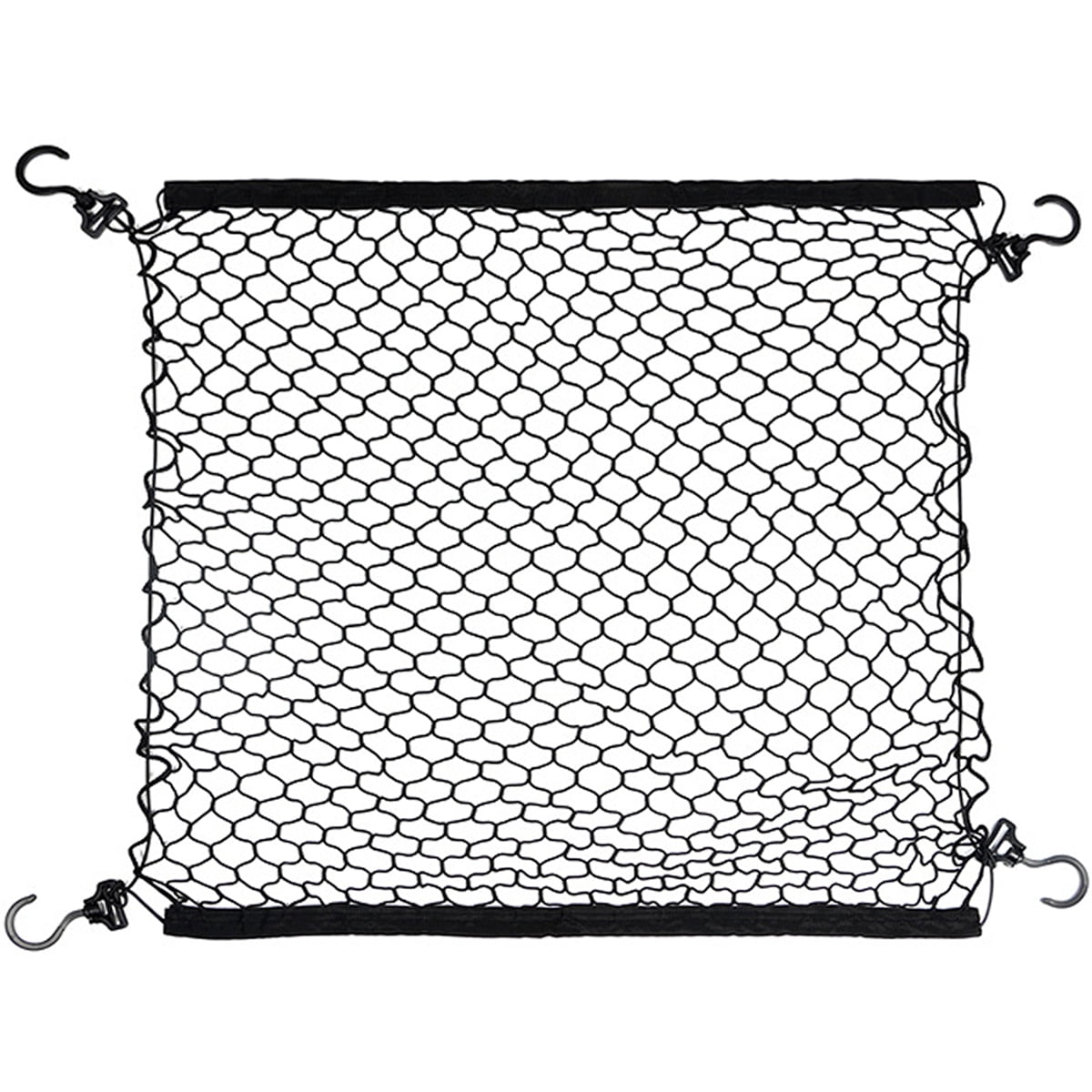 THRENS Cargo Net Car Boot Net with 4 Hooks Stretchable Cart Net Storage