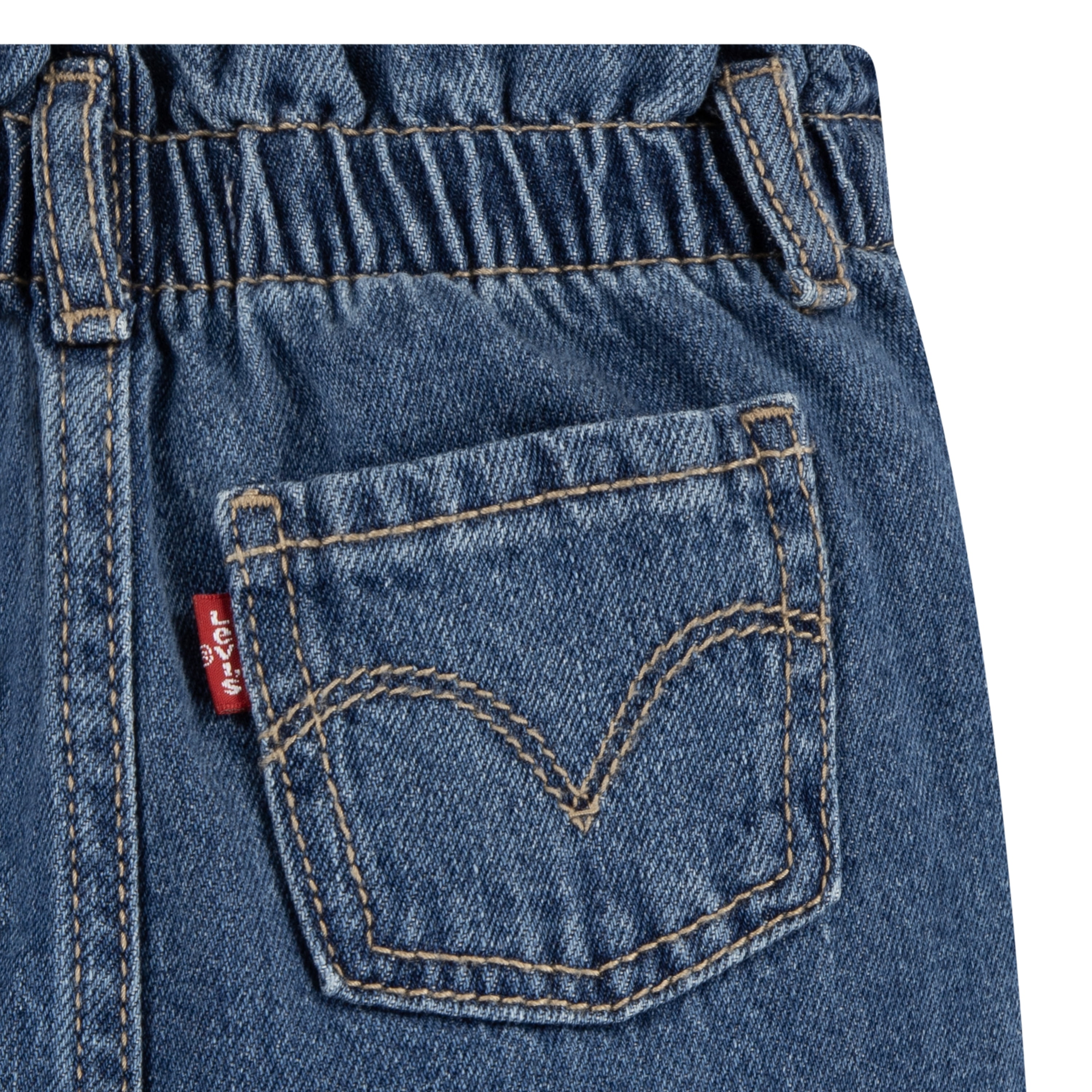 Levi's Girls Toddler High Rise Loose Paperbag Jean, Sizes 2T-4T