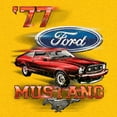 thumbnail image 3 of Tee Hunt Ford Mustang '77 Women's T-Shirt American Classic Muscle Car Shirt, Red, X-Large, 3 of 5