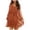 *Orange, variant on ClodeEU Women's V Neck Long Sleeve Dress ,Dot Loose Babydoll Dress with Elastic Waist White,Womens Plus L