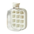 thumbnail image 3 of Ice Cube Bottle 2 In 1 Ice Cube Tray with Lid Ice Mold Water Bottle Bin Cool Portable Press Ice Film Ice Cup Storage for Whiskey Cocktail Tea Coffee Beverages 12 Grids, 3 of 7