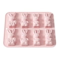 thumbnail image 2 of Shiogb Creative Easter Shape Baking Silicone Mold, Easy Demolding for Cakes and Ice Dessert, Easter Bunny Egg Cookie Mold, Spring Baking Supplies, Pink, 2 of 9