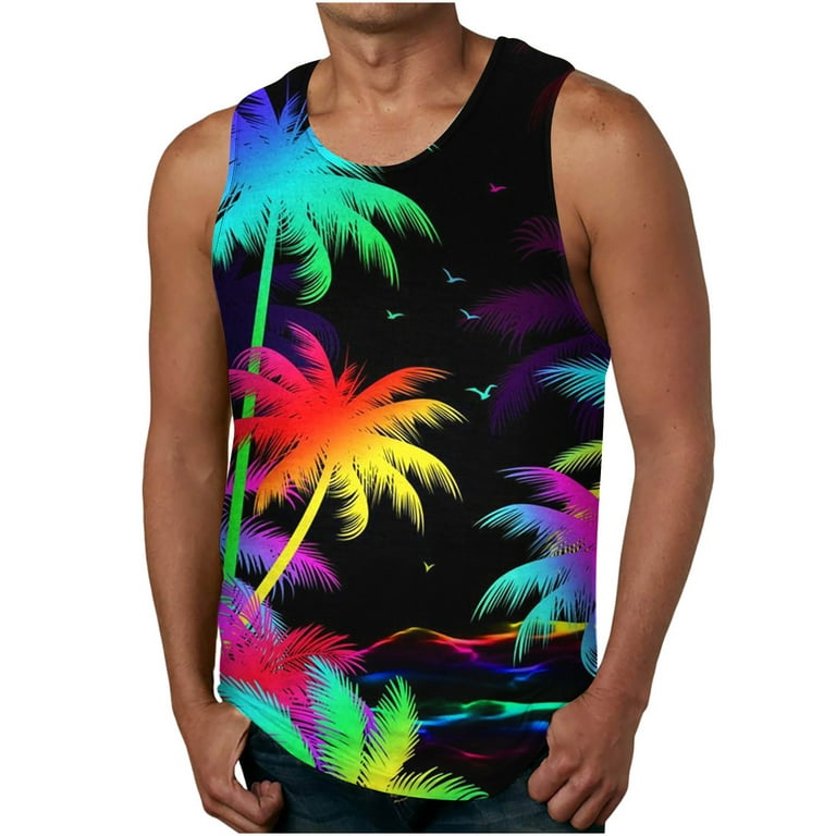 RYRJJ On Clearance Mens Breathable Tank Tops Novelty 3D Graphic
