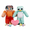XC002, variant on 2PCS Milo and Chip Stuffed Animal Plushie, 9.8 Inch Soft Figure Doll, Birthday Gift for Boys Girls and Game Lovers